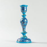 Papier Mache Candle Stands Light Blue - 9.5x4 - Eyaas